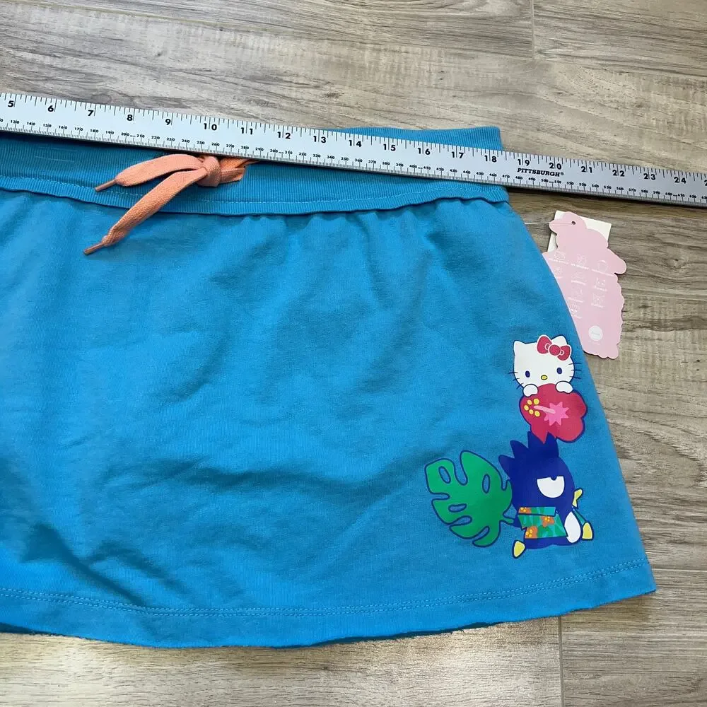 Hello Kitty&Friends SummerVacation French Terry Women HighRise Skort-Juniors 2XL
